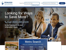 Tablet Screenshot of corp.rewardsnetwork.com